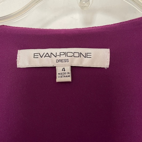 Evan Picone raspberry flutter sleeve midi dress - Picture 3 of 5